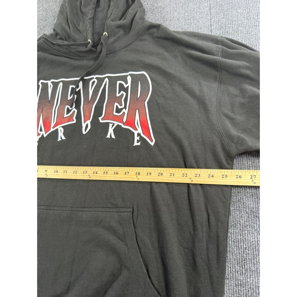 Never Broke Again Mens Hoodie Black Red Graphic Streetwear Fleece XXL - Picture 3 of 6